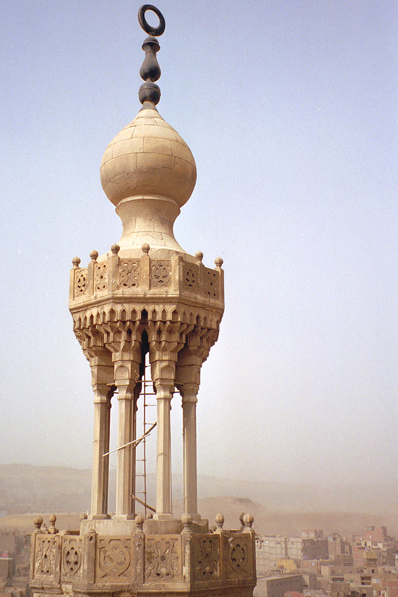 egypt cairo minarets minaret 1998 islamic egyptian atop march