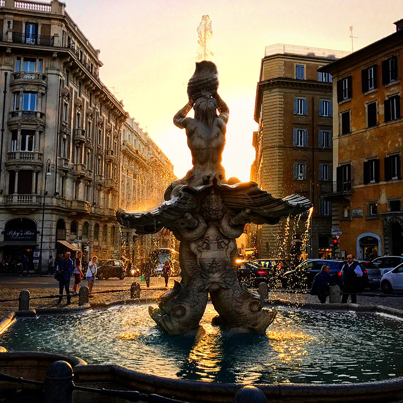 italy/2017/rome_fountain_sunset