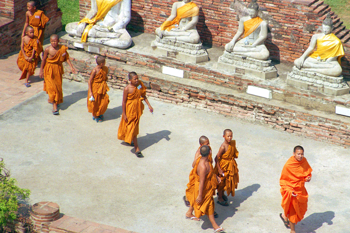 thailand/2004/ayutthaya_monks_buddhas